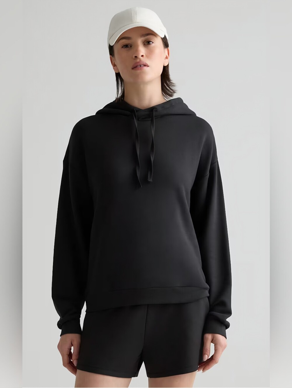 Quince Supersoft Pullover Hoodie Black Size XL Loungewear Cozy